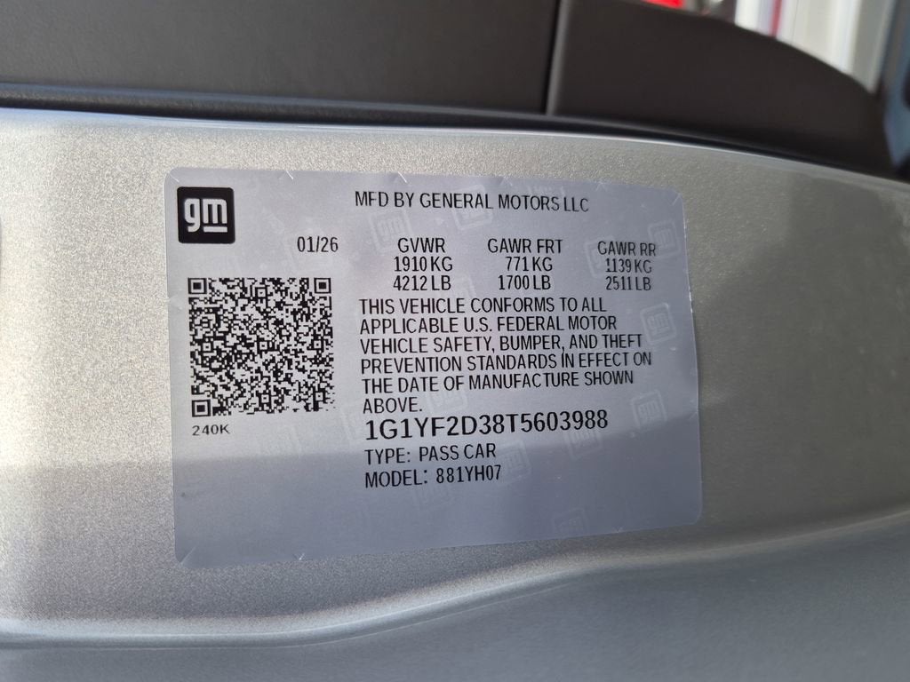 2026 Chevrolet Corvette Z06 3LZ