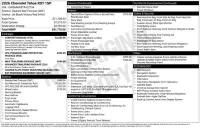 2026 Chevrolet Tahoe RST