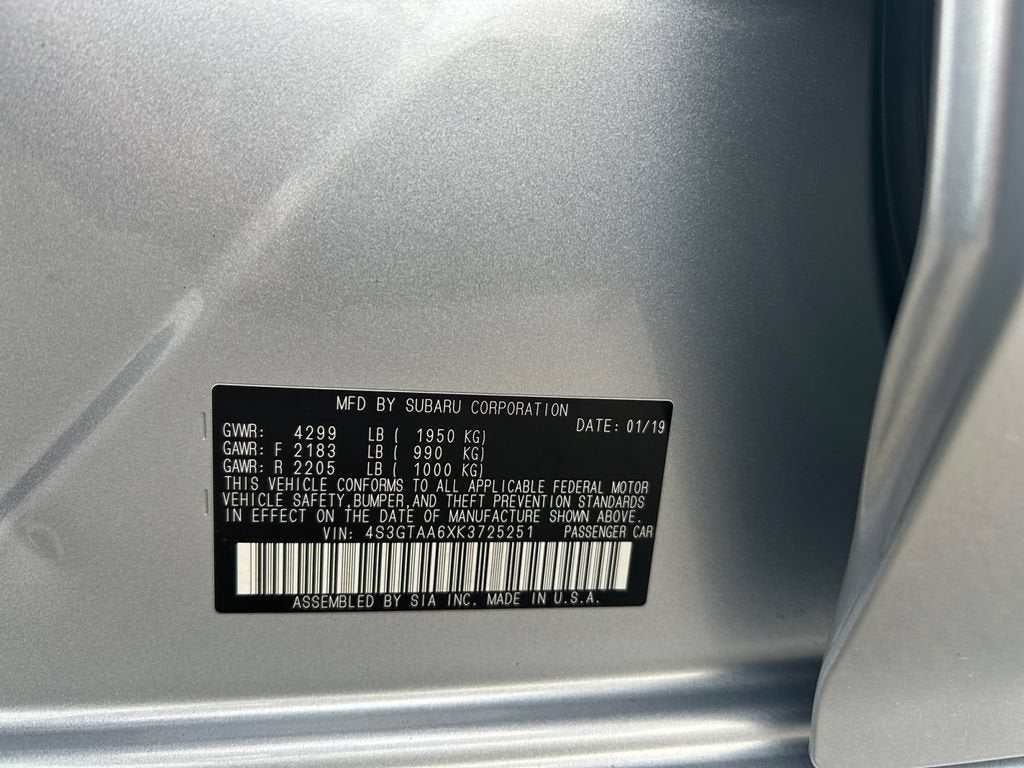 2019 Subaru Impreza 2.0i
