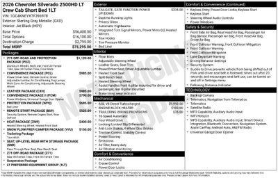 2026 Chevrolet Silverado 2500 HD LT