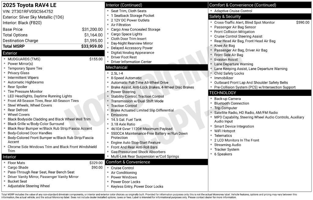 2025 Toyota RAV4 LE