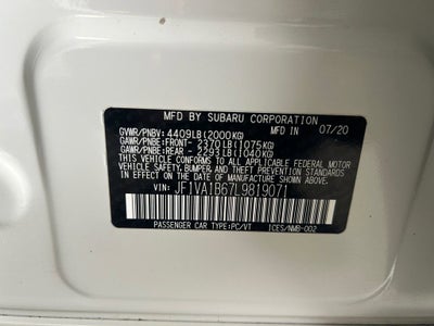 2020 Subaru WRX Premium