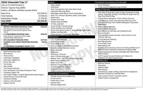 2026 Chevrolet Trax LT