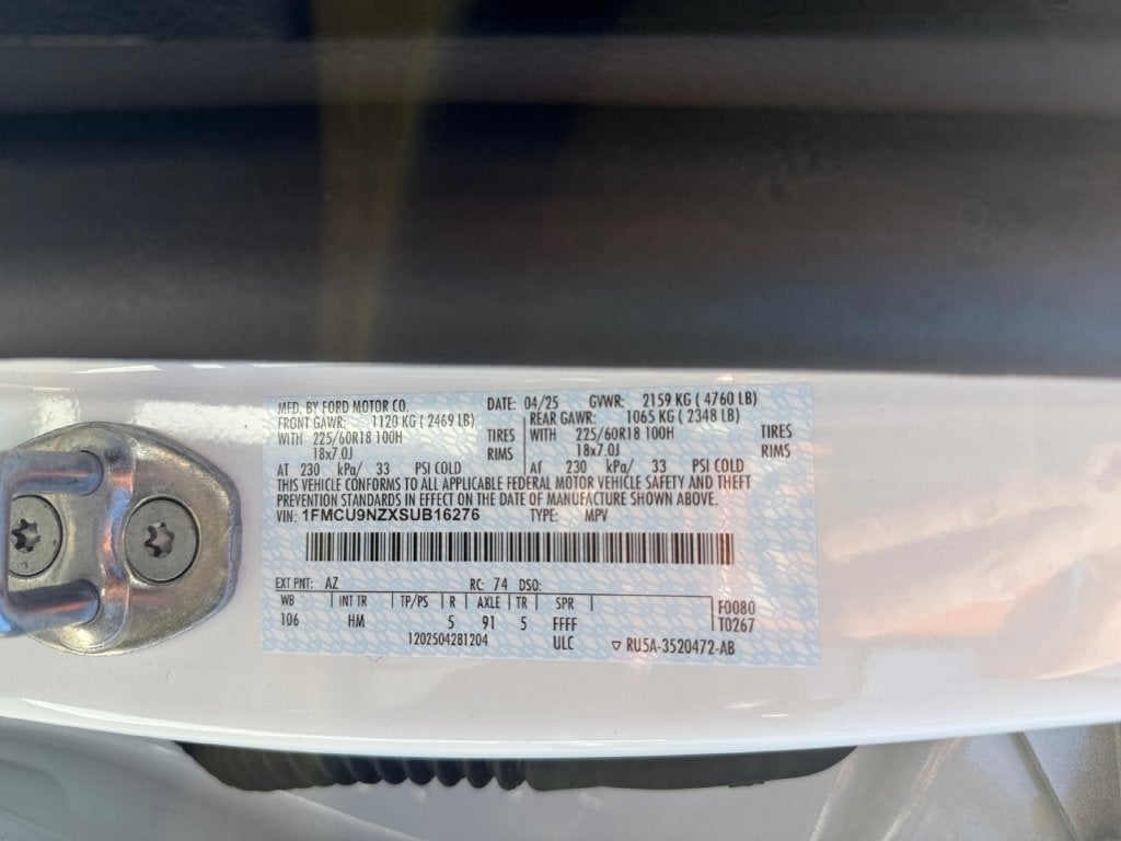 2025 Ford Escape Hybrid ST-Line Select