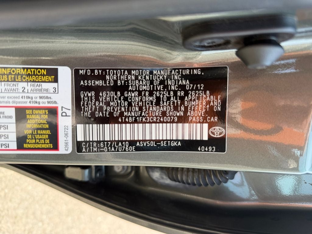 2012 Toyota Camry XLE