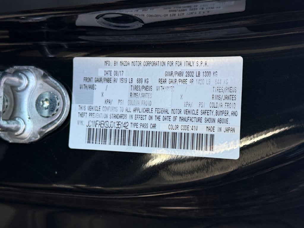 2018 FIAT 124 Spider Lusso