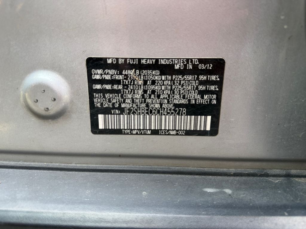 2012 Subaru Forester 2.5X Limited