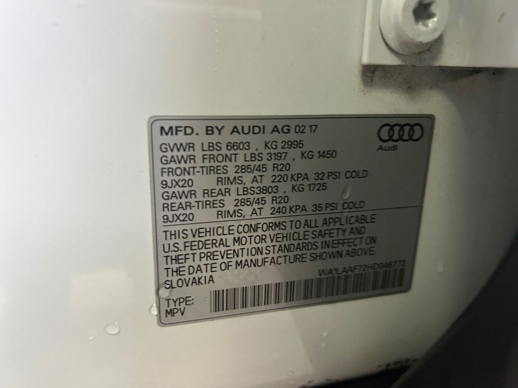 2017 Audi Q7 3.0T Premium Plus quattro