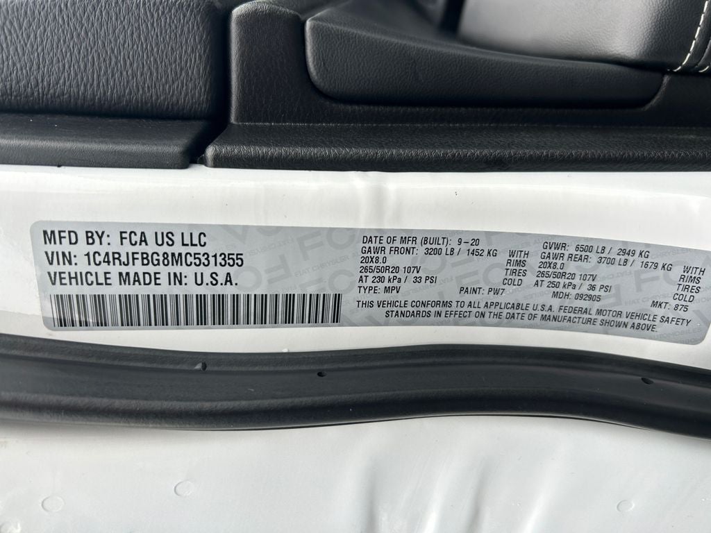 2021 Jeep Grand Cherokee 80th Anniversary Edition Leather, Moonroof