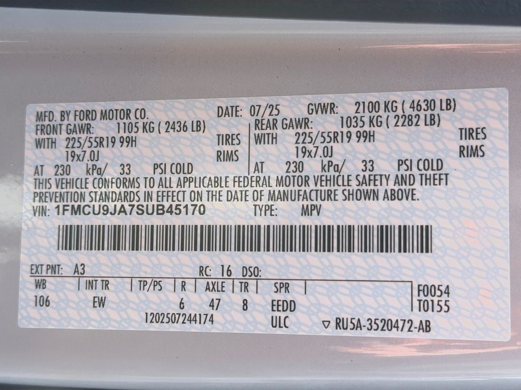 2025 Ford Escape Platinum