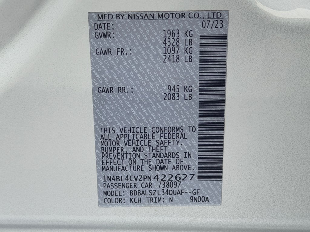 2023 Nissan Altima 2.5 SR