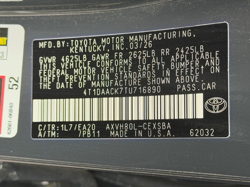 2026 Toyota Camry SE Hybrid