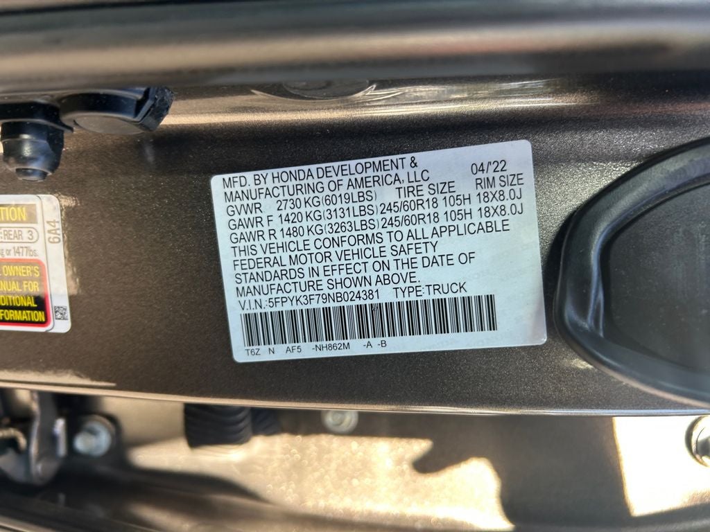 2022 Honda Ridgeline RTL-E