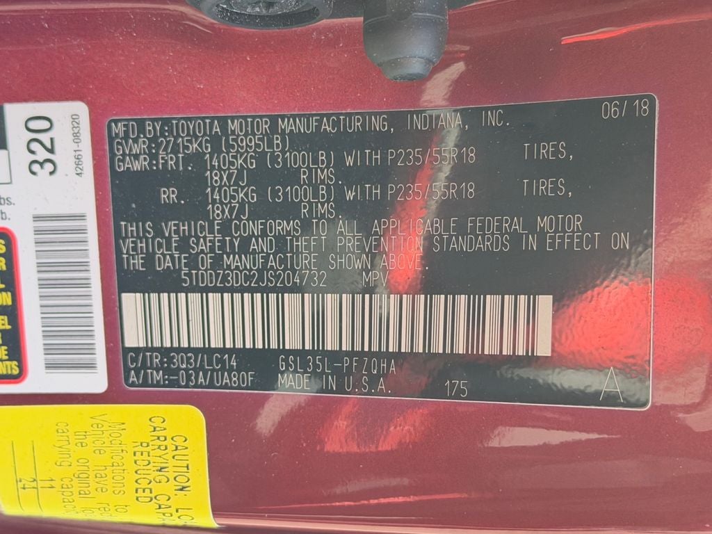 2018 Toyota Sienna XLE Premium 7 Passenger