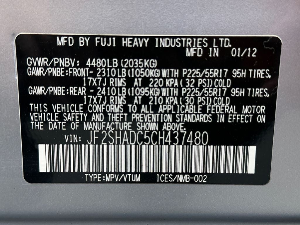 2012 Subaru Forester 2.5X