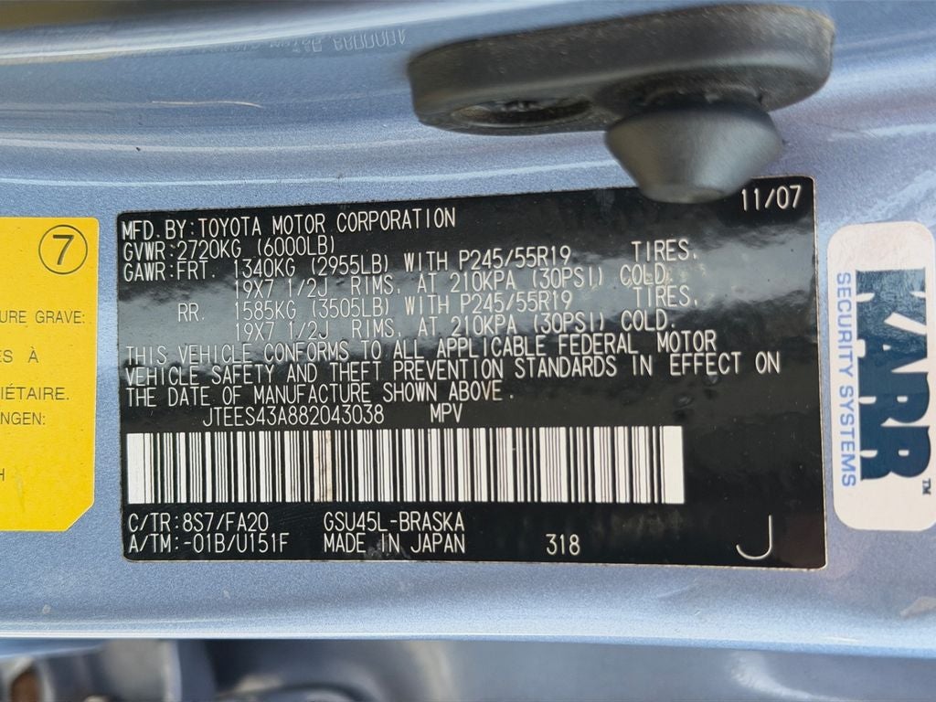 2008 Toyota Highlander Sport
