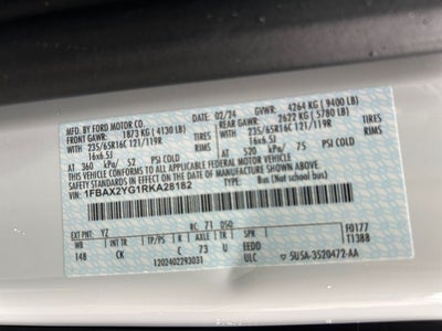 2024 Ford Transit-350 XLT PASSENGER