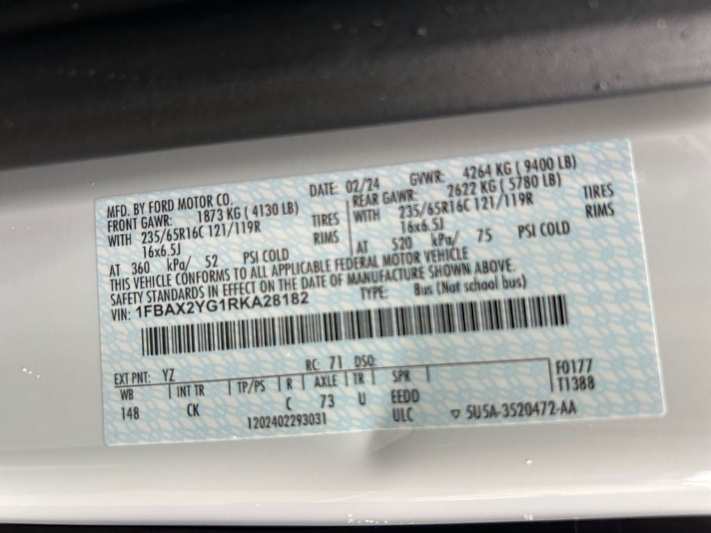 2024 Ford Transit-350 XLT PASSENGER