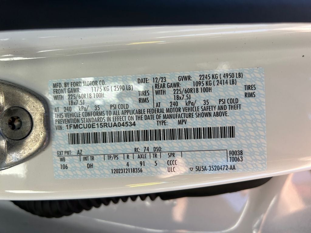 2024 Ford Escape Plug-In Hybrid Base