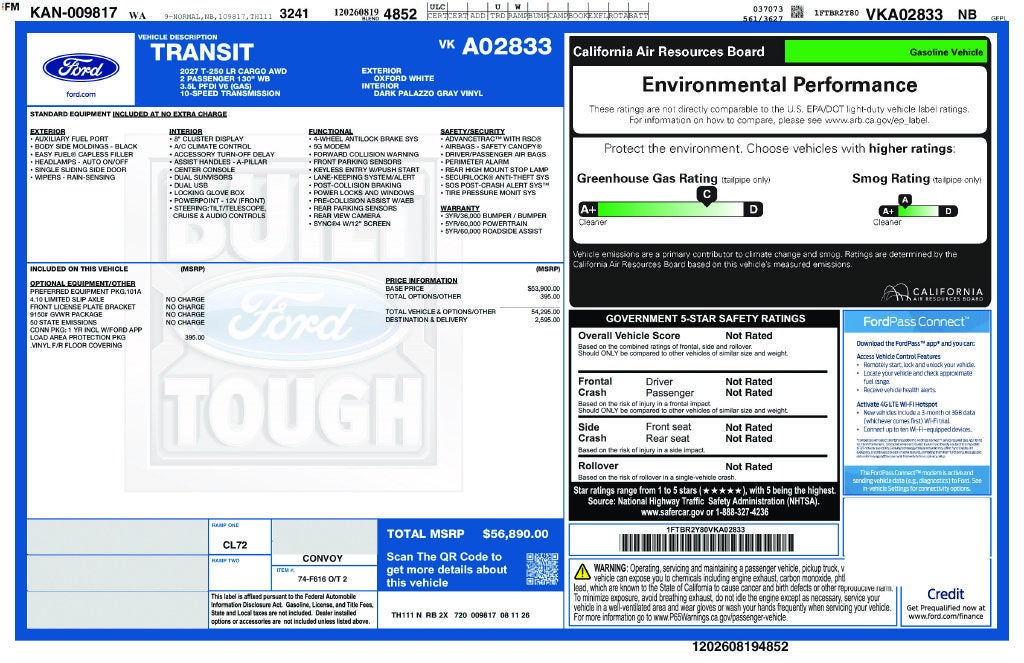 2027 Ford Transit-250 Base