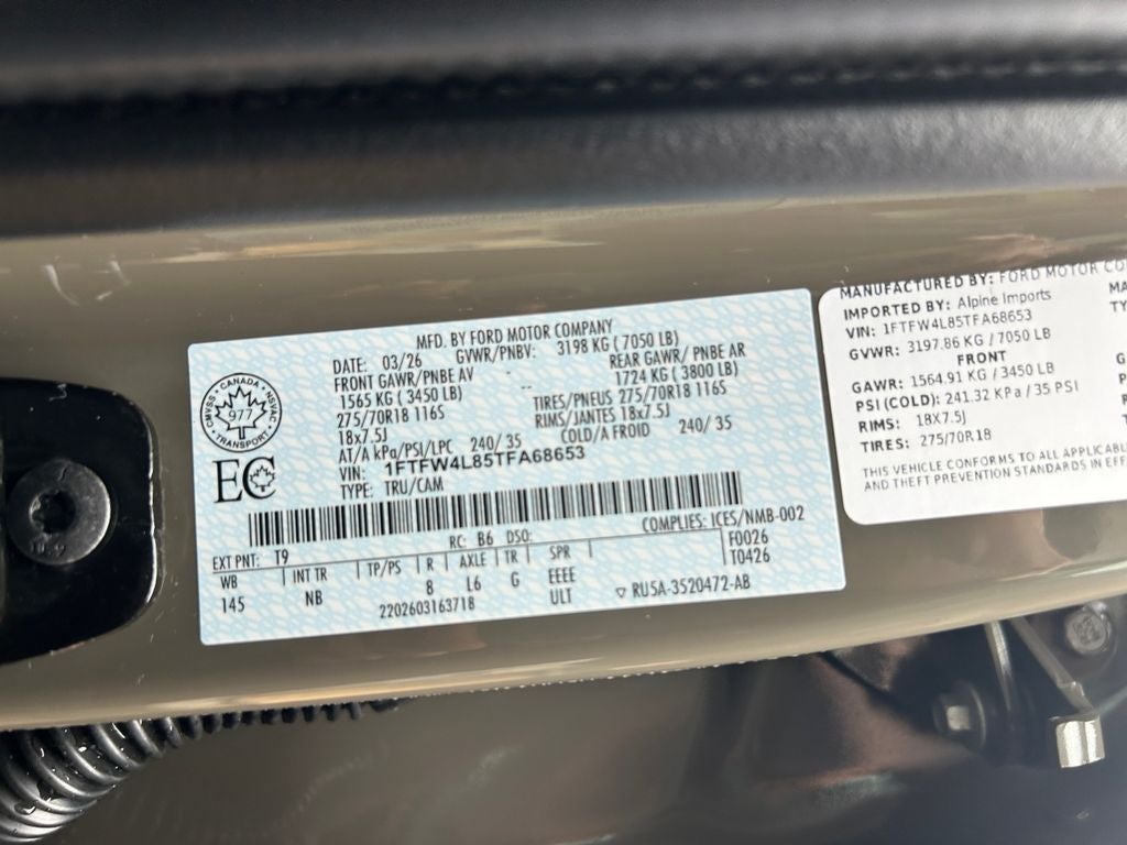 2026 Ford F-150 Tremor GOLD CERTIFIED
