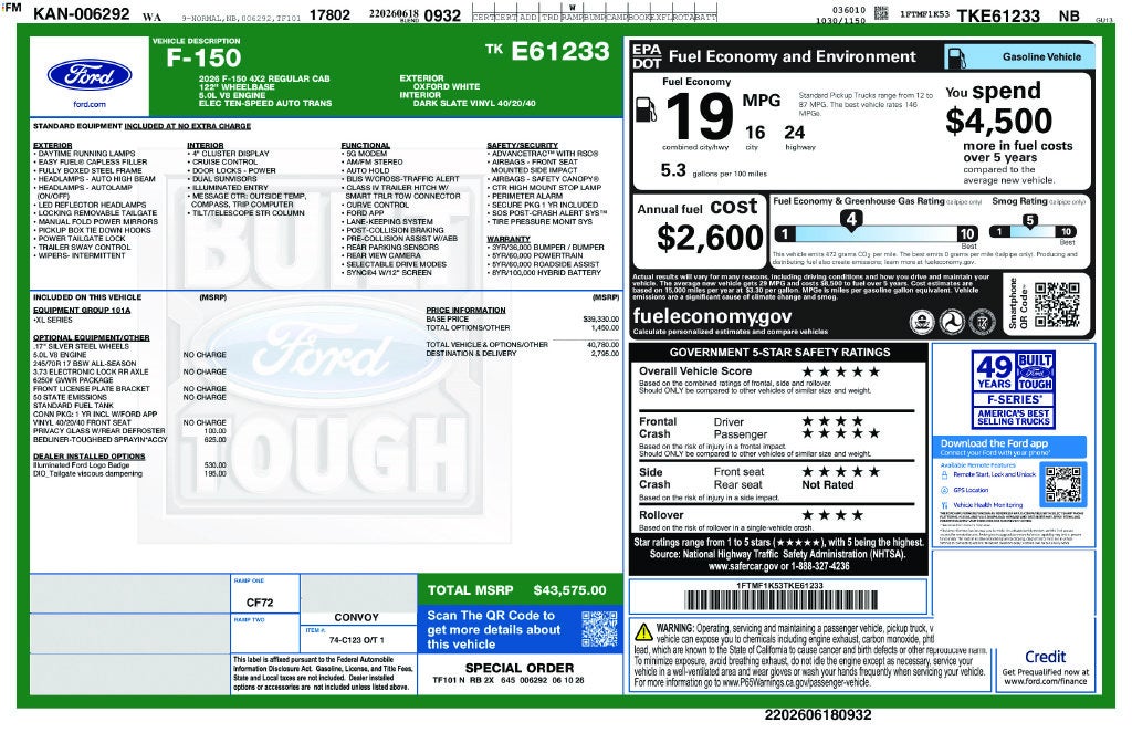 2026 Ford F-150 XL Ford Performance