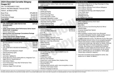 2024 Chevrolet Corvette Stingray 2LT