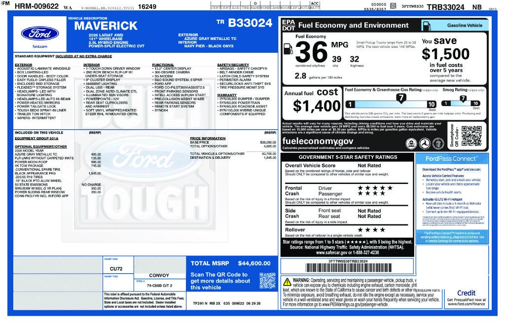 2026 Ford Maverick Lariat