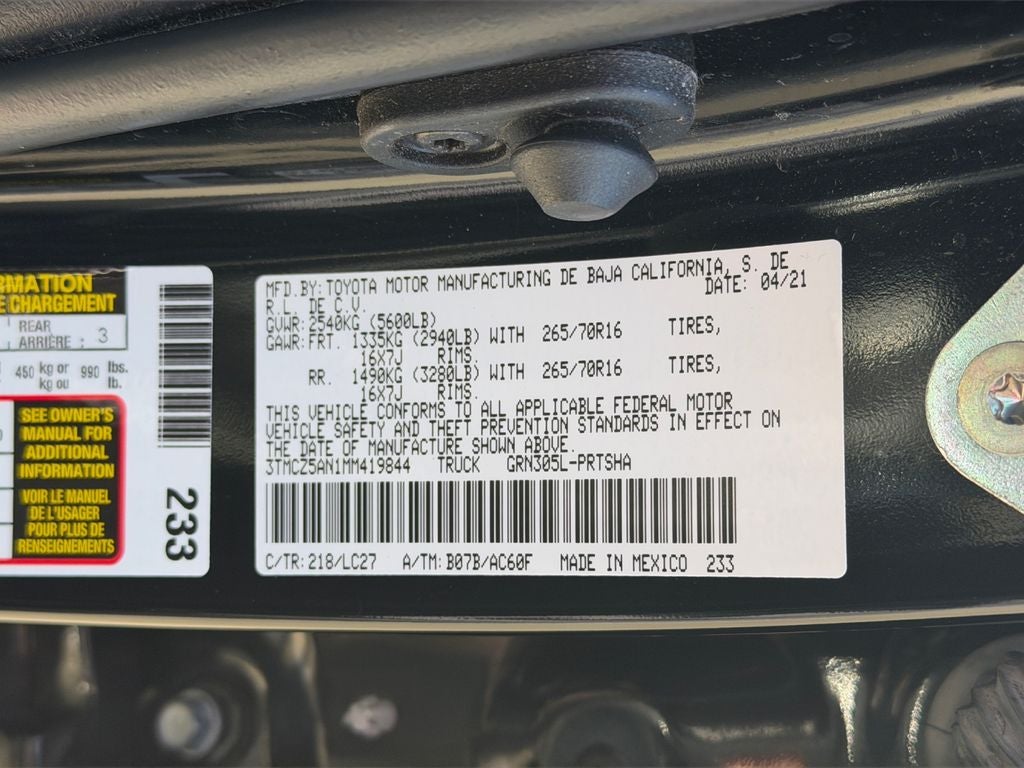 2021 Toyota Tacoma TRD Off-Road V6