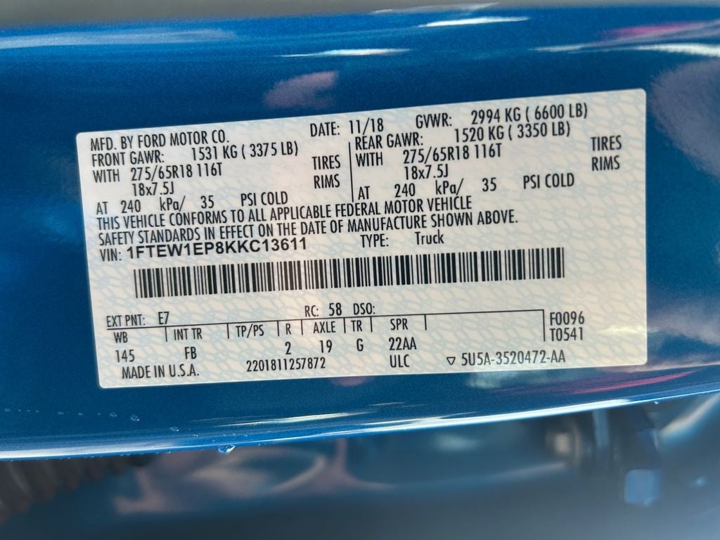 2019 Ford F-150 XLT Sport Package