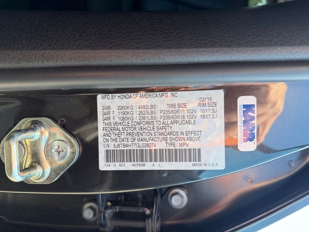 2016 Acura RDX Base AWD w/Advance Package