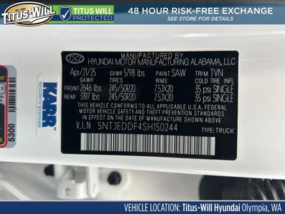 2025 Hyundai Santa Cruz Limited