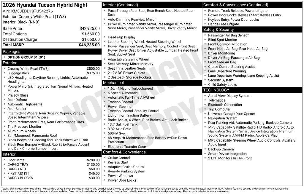 2026 Hyundai Tucson Hybrid Limited