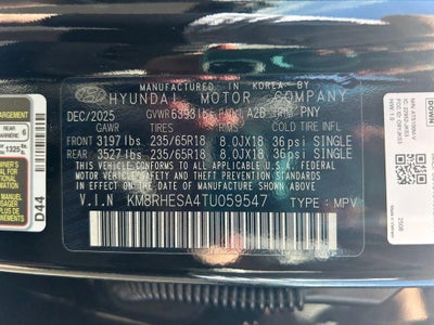 2026 Hyundai Palisade Hybrid SEL 8P