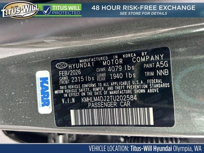 2026 Hyundai Elantra Hybrid Blue