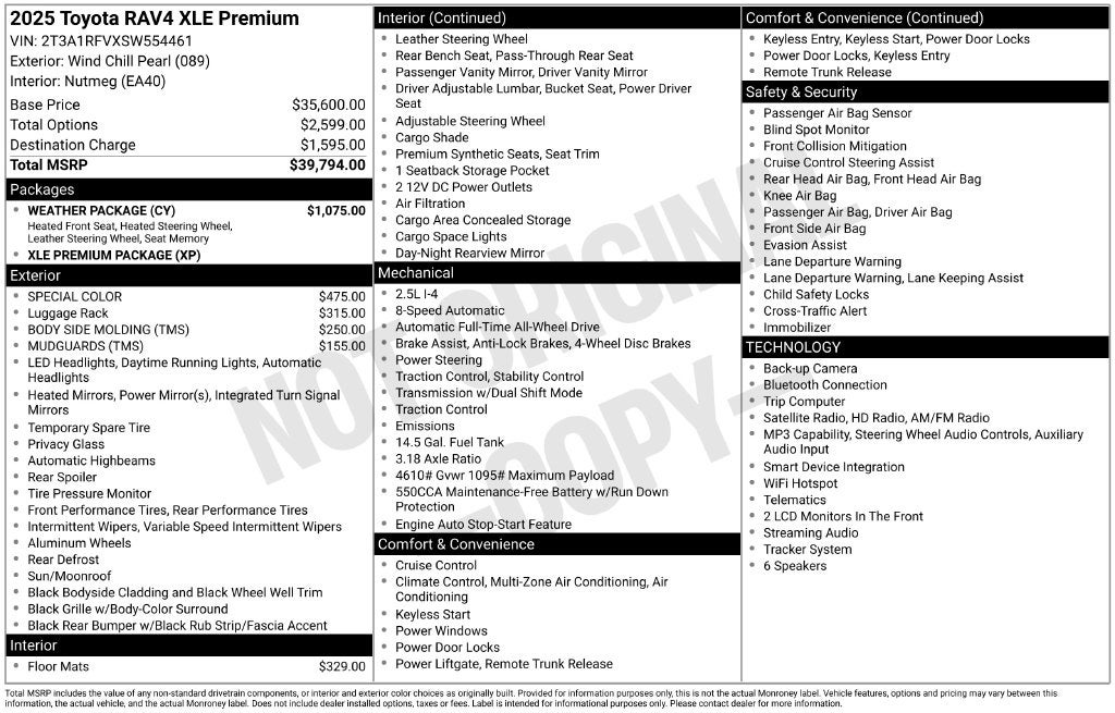 2025 Toyota RAV4 XLE Premium