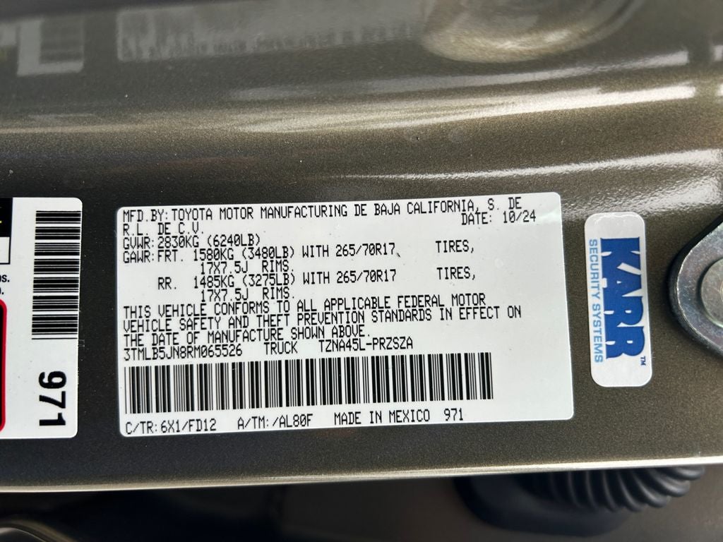 2024 Toyota TACOMA TRD OFFRD TRD Off-Road 1 OWNER