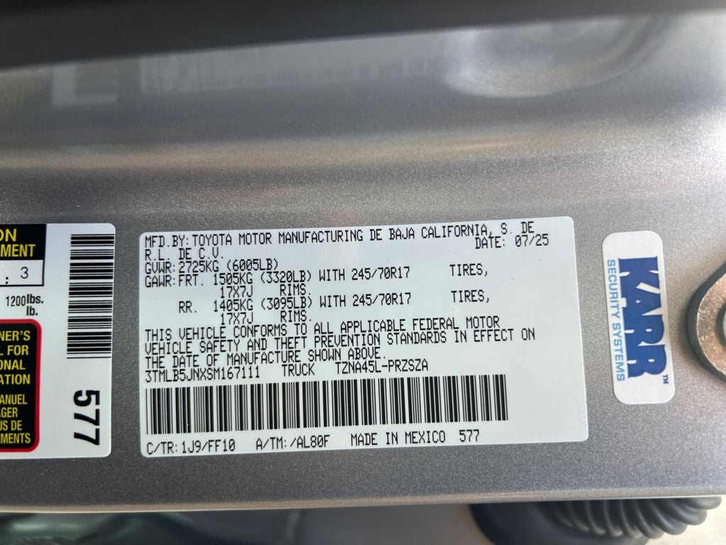 2025 Toyota TACOMA SR5 SR5