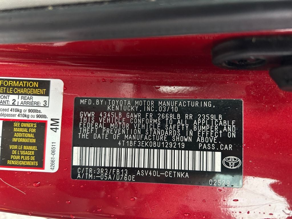 2011 Toyota CAMRY LE