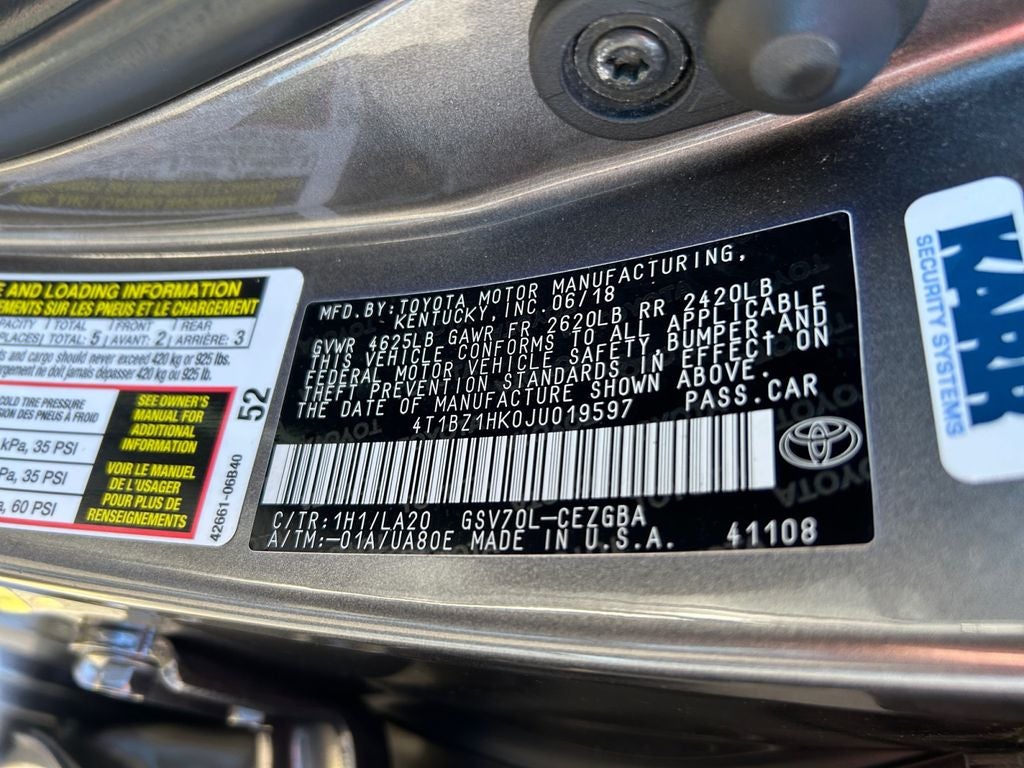 2018 Toyota CAMRY XLE