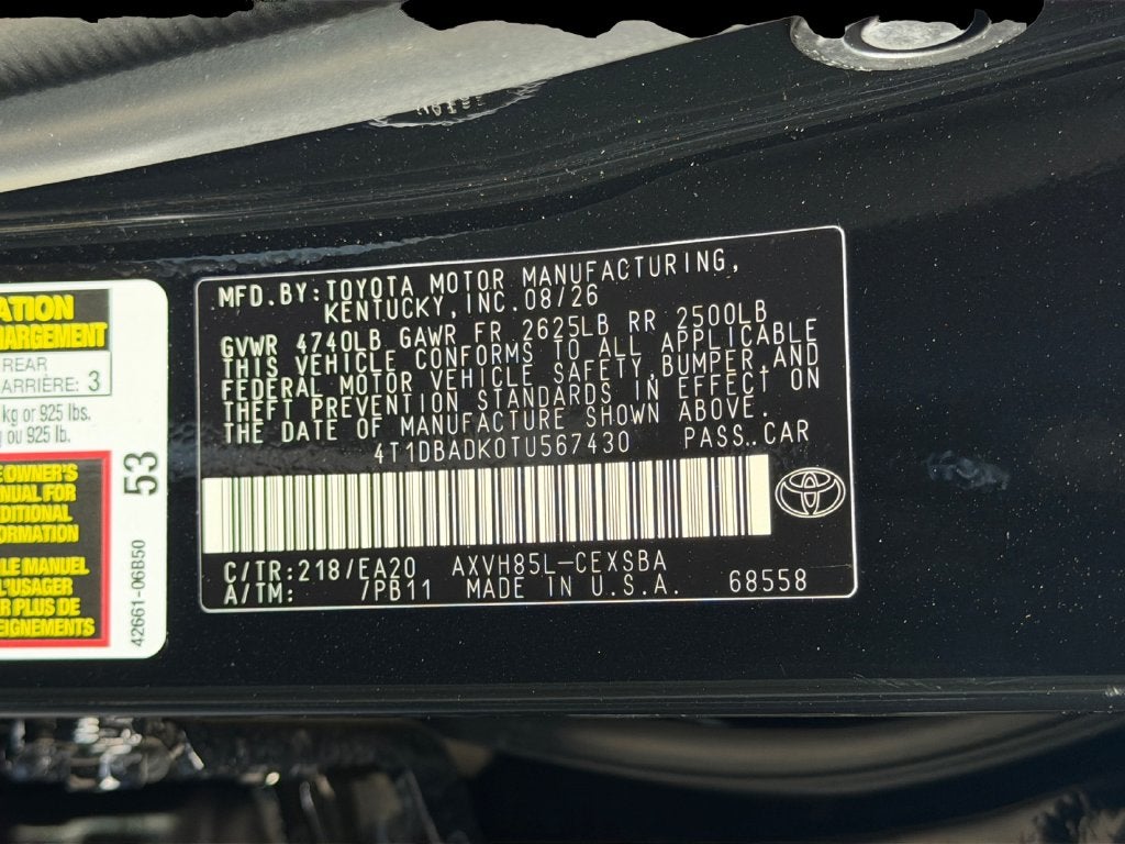 2026 Toyota Camry Nightshade