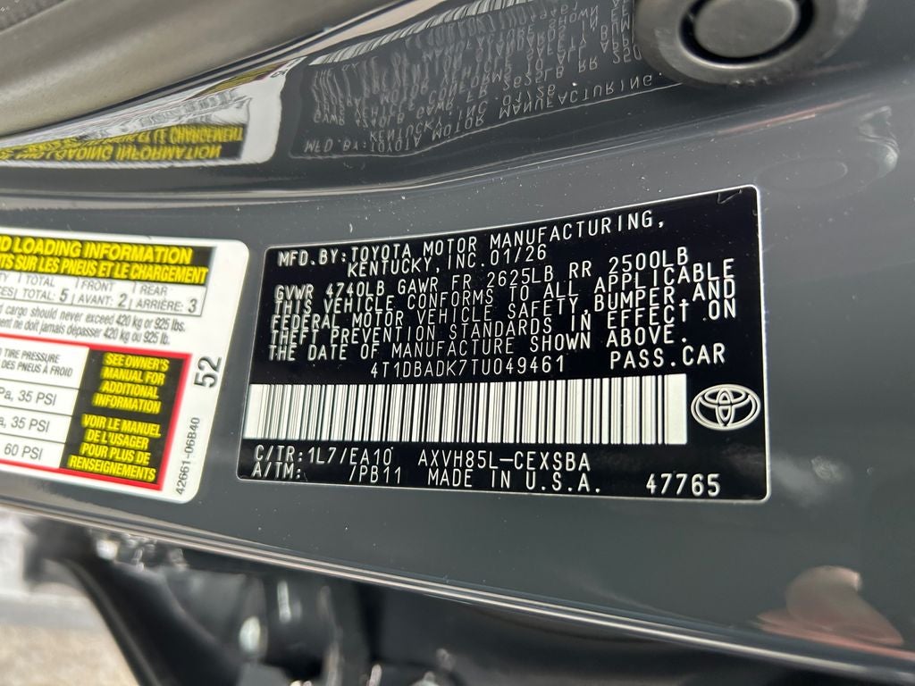 2026 Toyota Camry SE