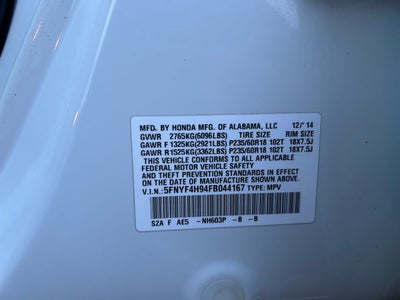 2015 Honda Pilot Touring