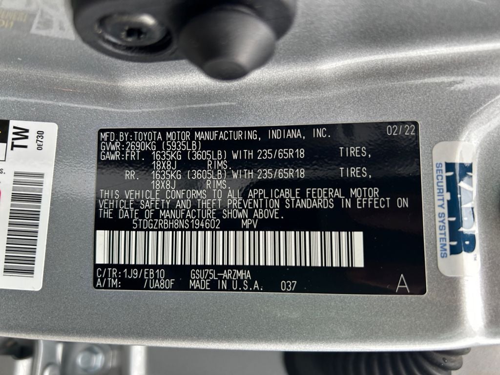 2022 Toyota HIGHLANDER XLE