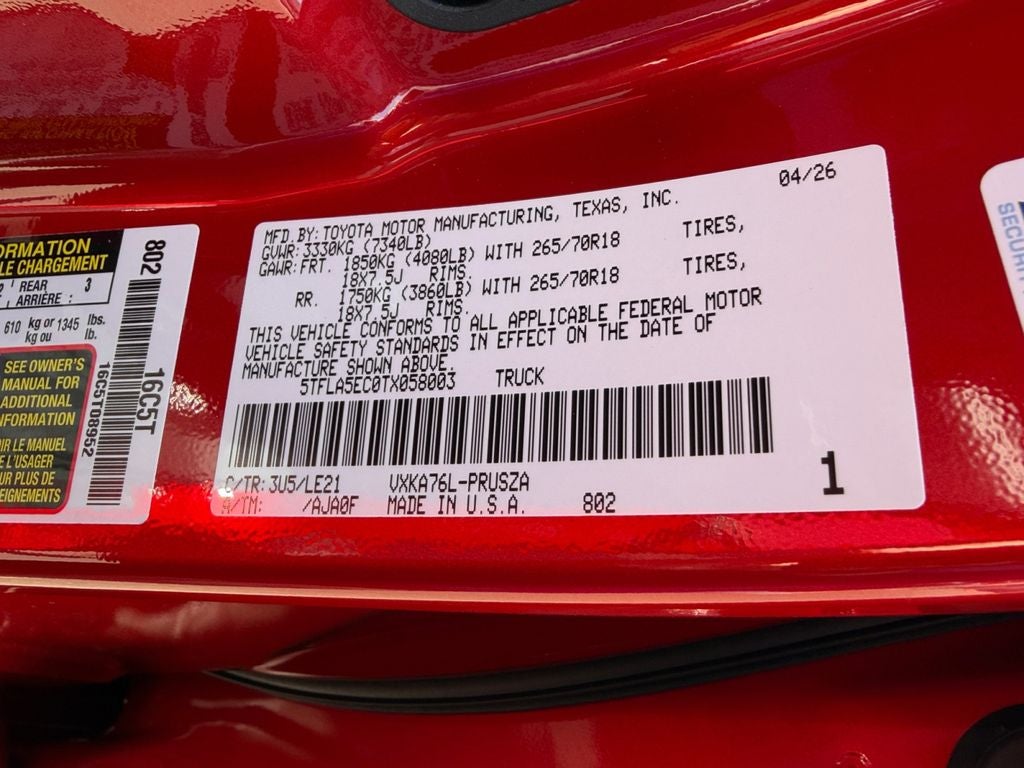 2026 Toyota Tundra SR5