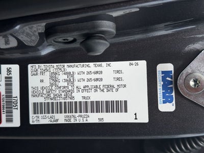 2026 Toyota Tundra Platinum