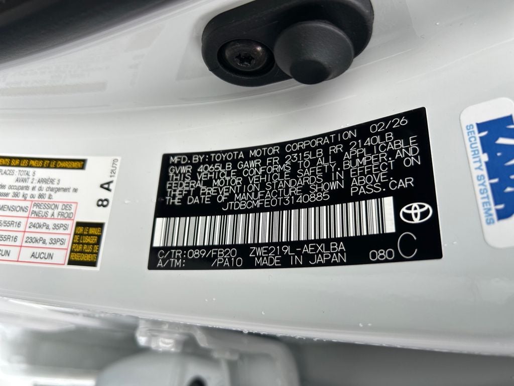 2026 Toyota Corolla Hybrid Hybrid LE