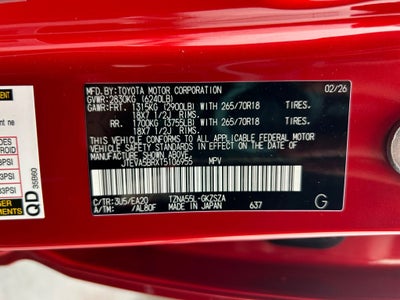 2026 Toyota 4Runner TRD Off-Road Premium