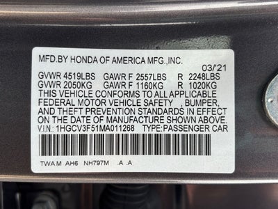 2021 Honda Accord Hybrid EX-L