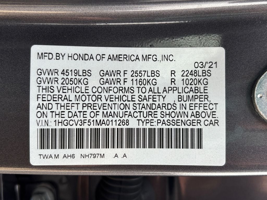 2021 Honda Accord Hybrid EX-L